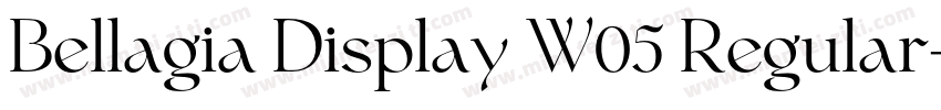 Bellagia Display W05 Regular字体转换